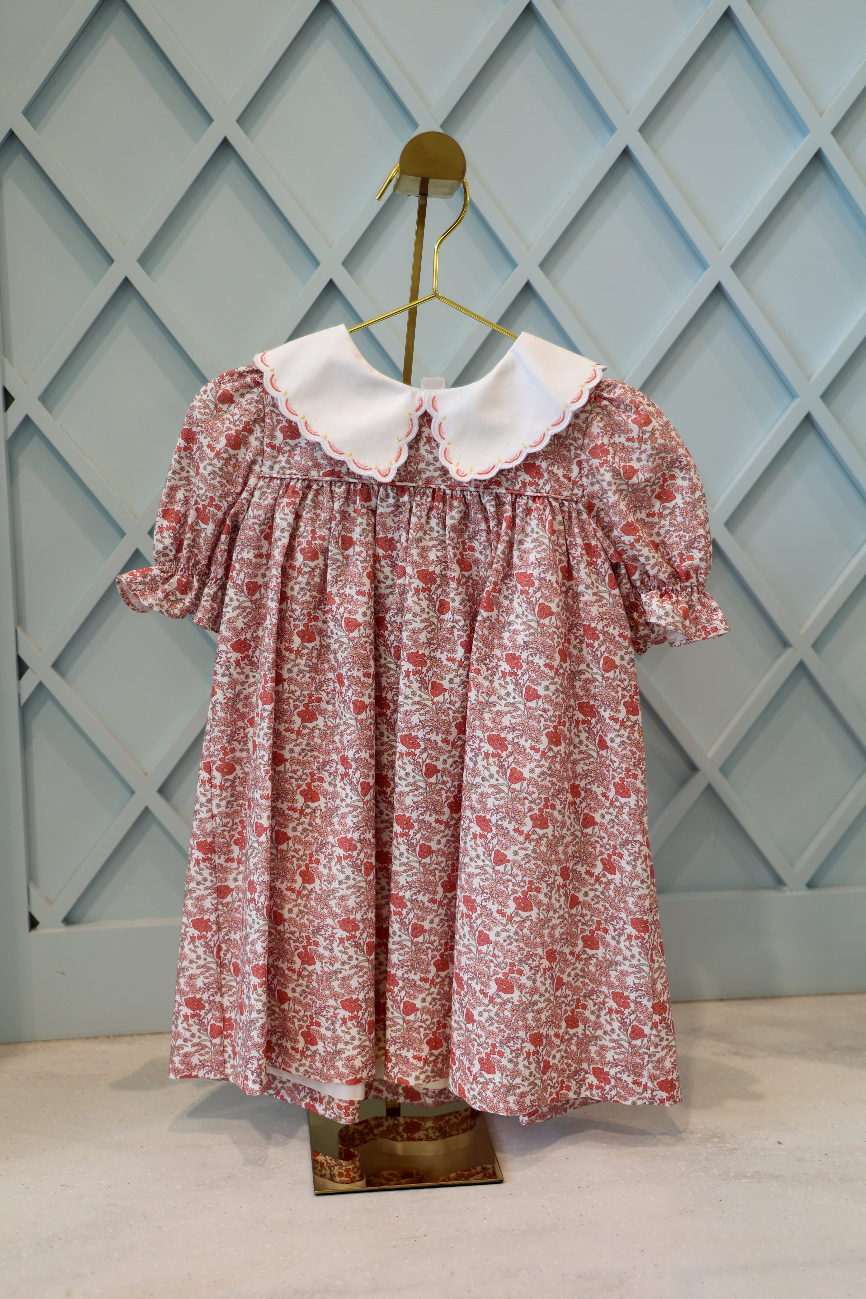 Retro Floral Pink Miller Dress