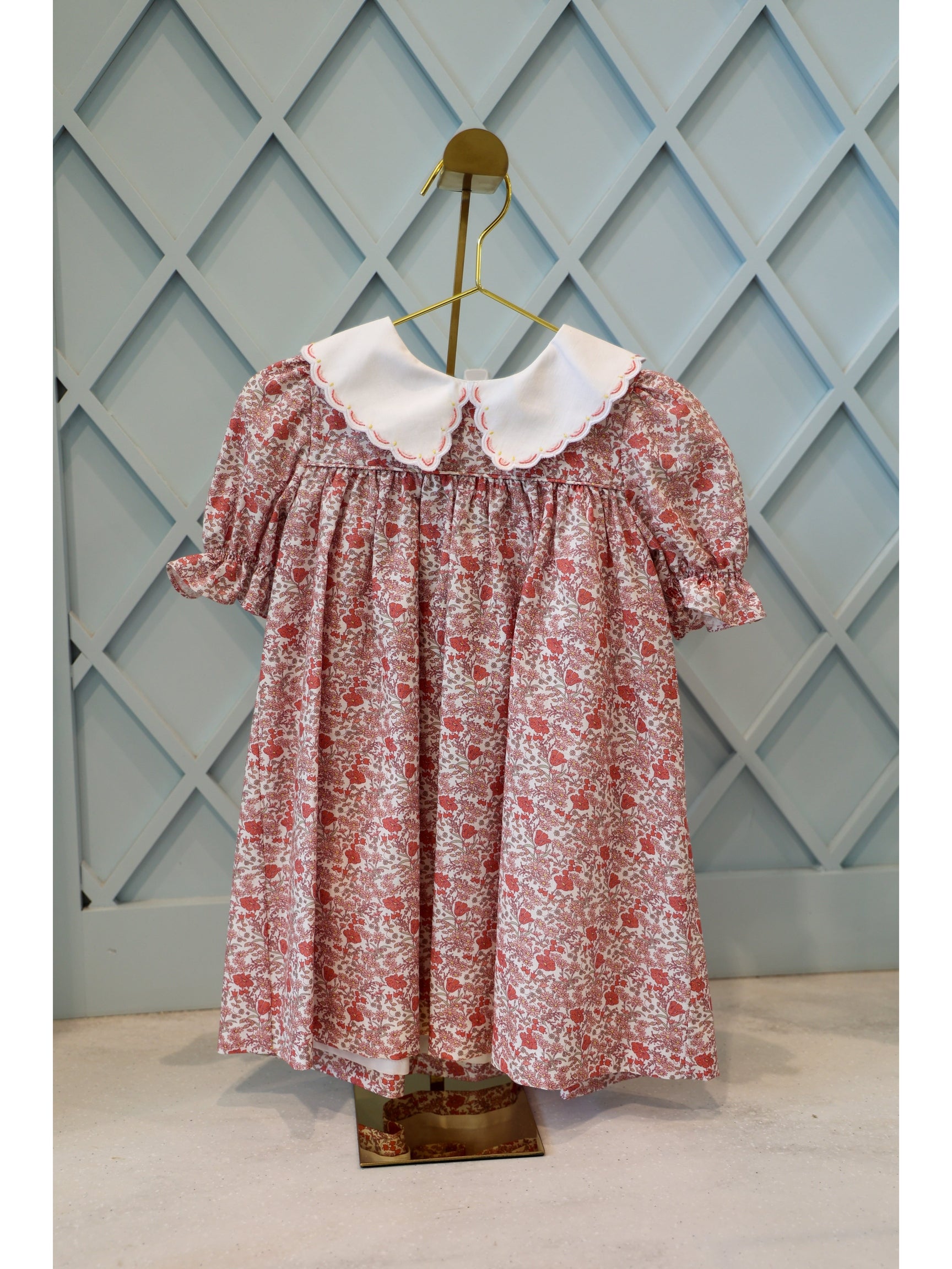 Retro Floral Pink Miller Dress