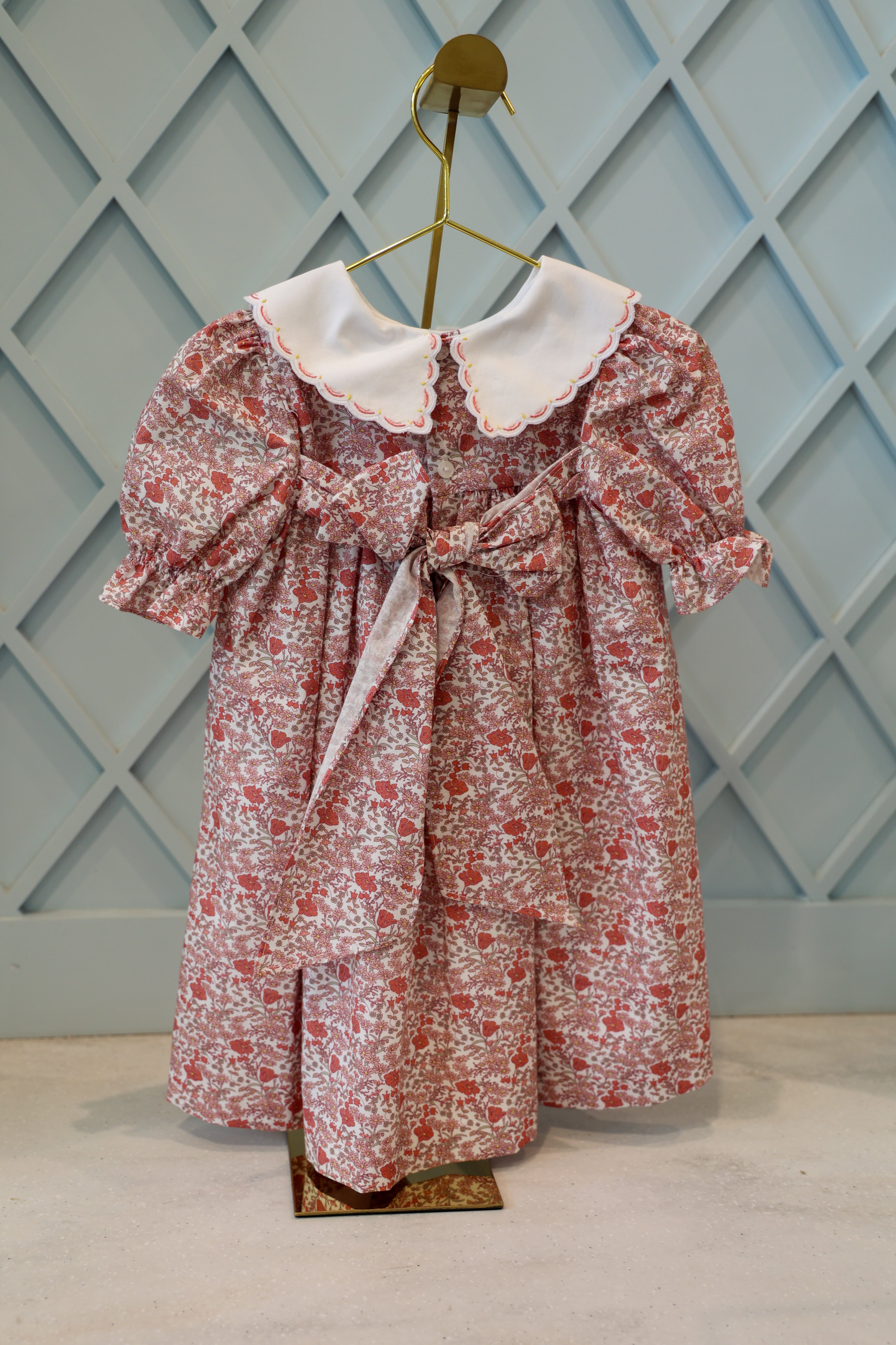 Retro Floral Pink Miller Dress