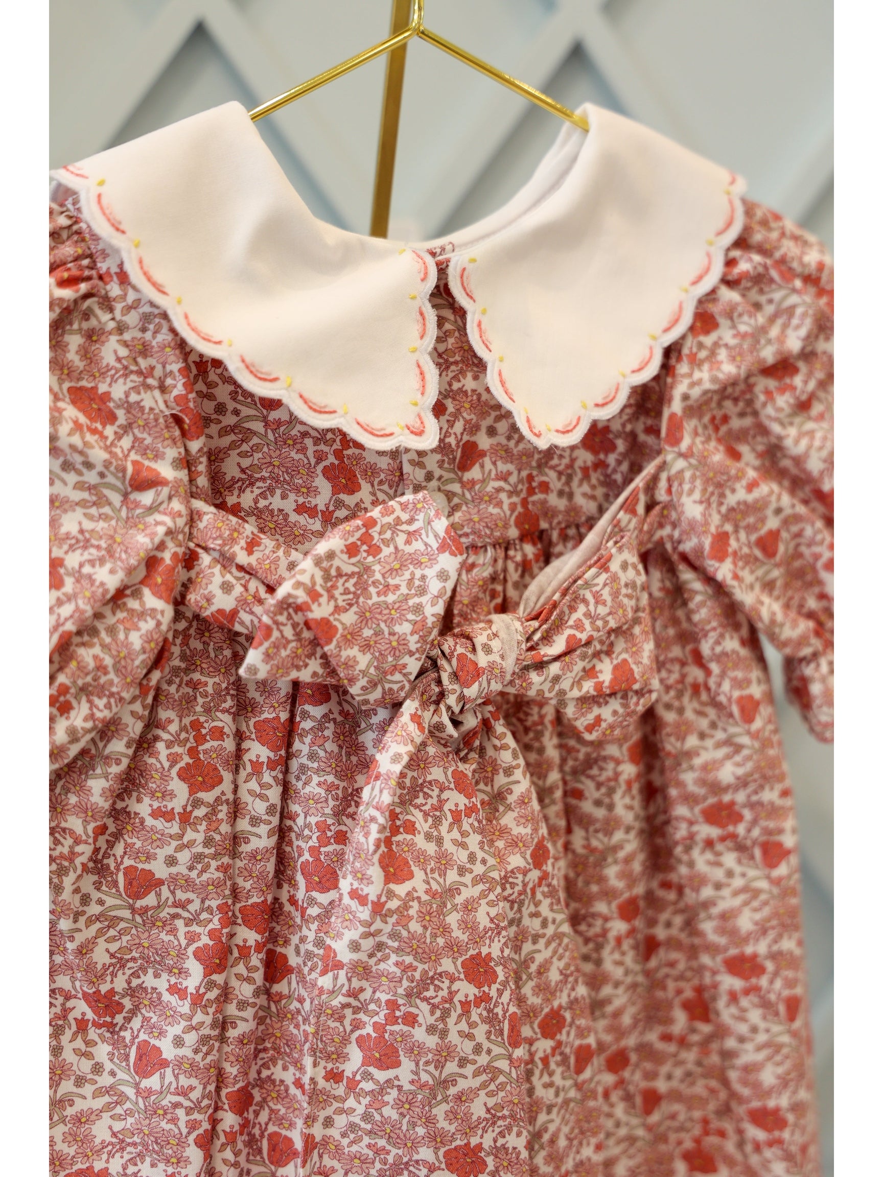 Retro Floral Pink Miller Dress