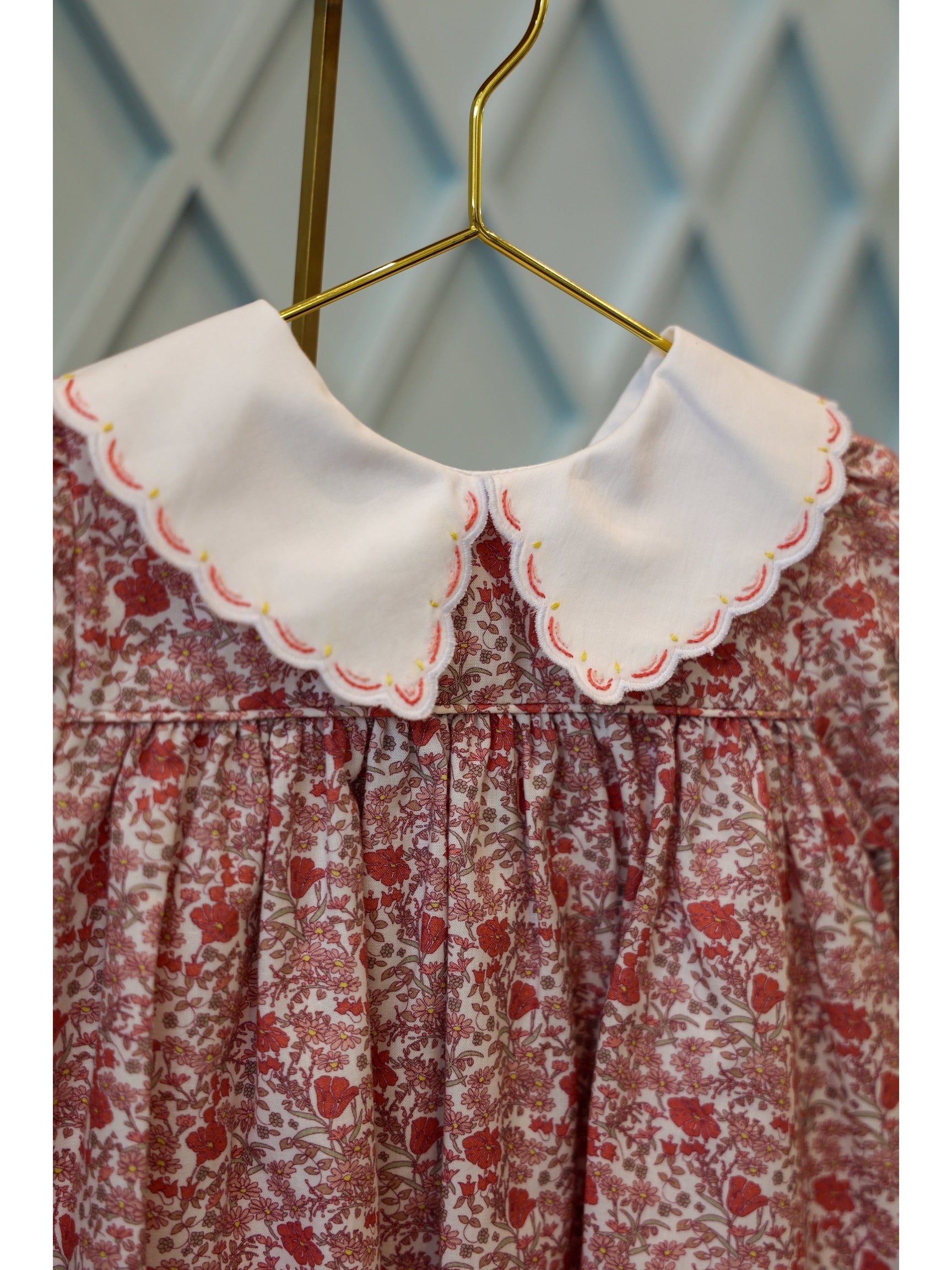 Retro Floral Pink Miller Dress