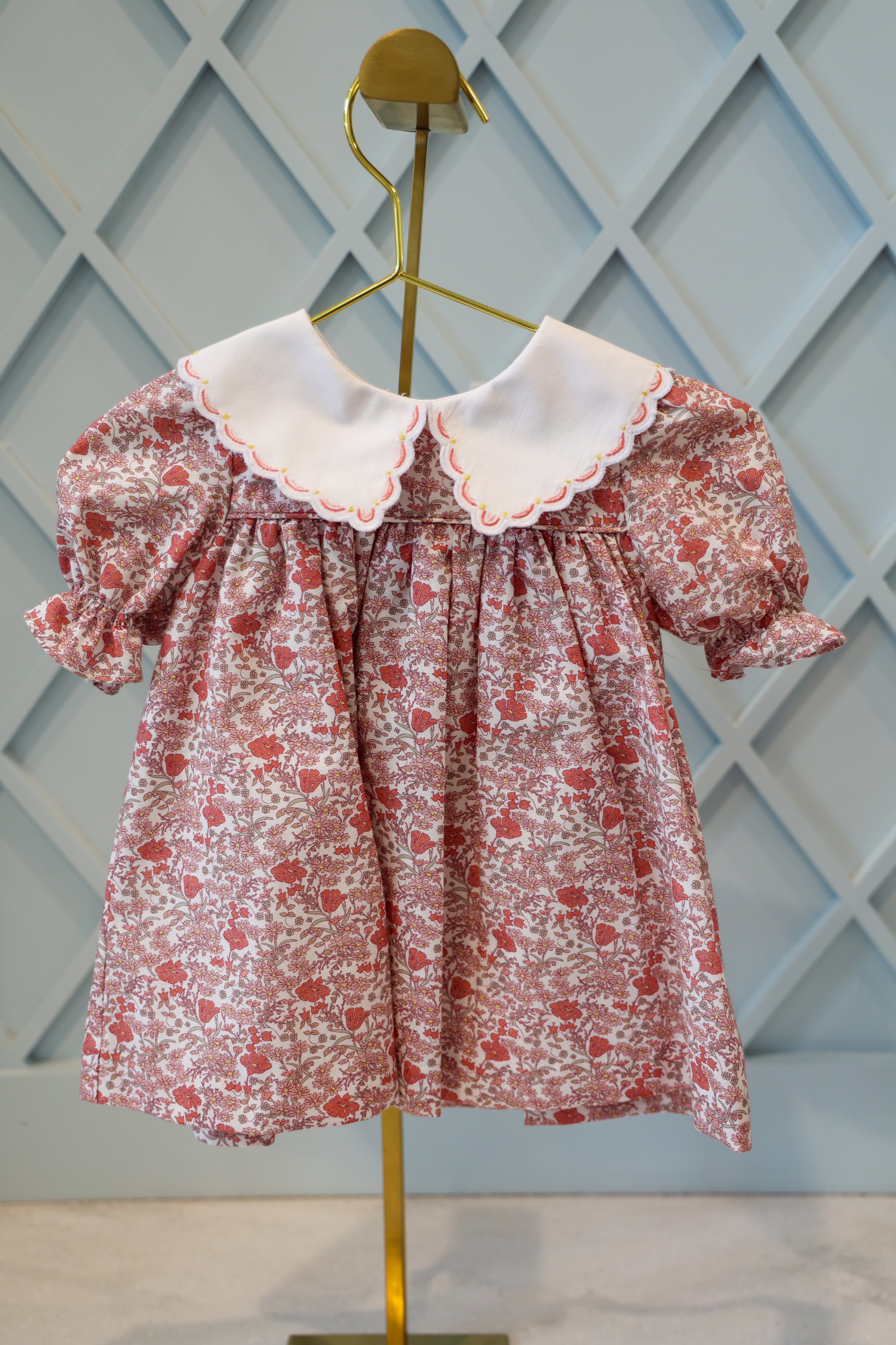 Retro Floral Pink Miller Dress