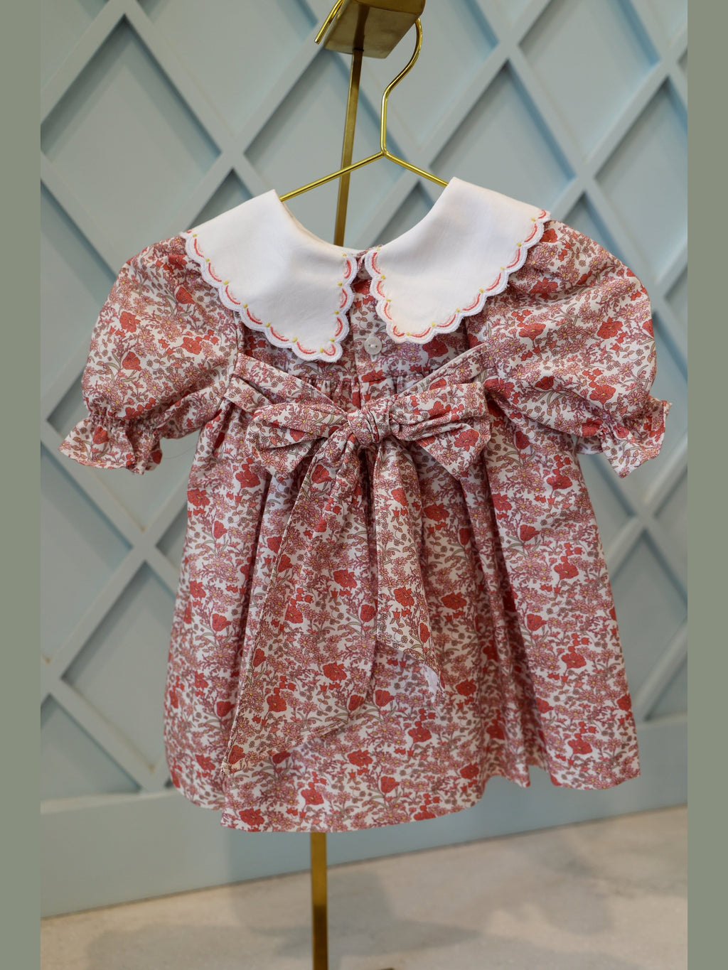 Retro Floral Pink Miller Dress
