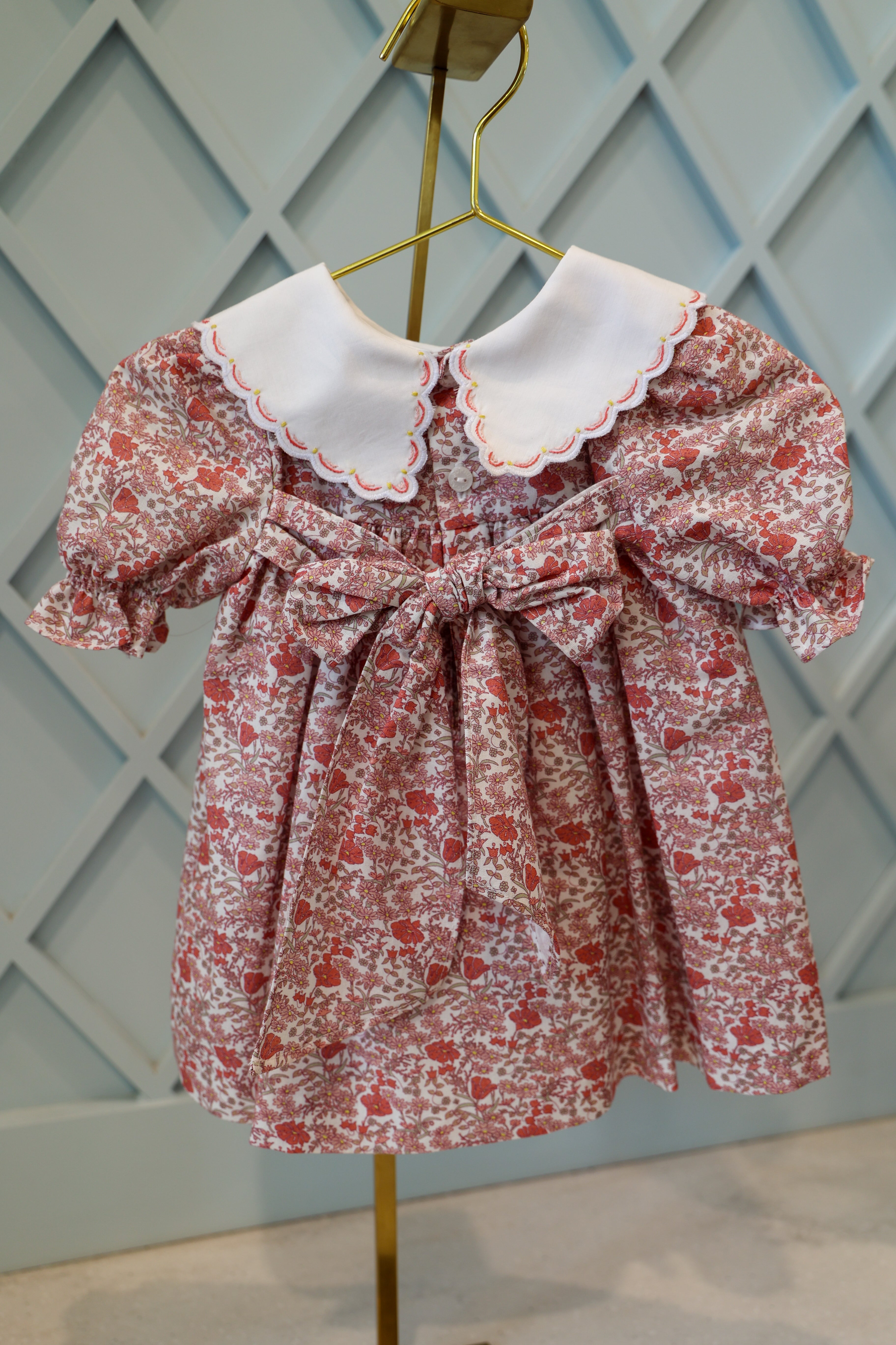 Retro Floral Pink Miller Dress