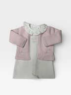 Pink Pima Footie With Pram Embroidery