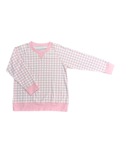 PRE-ORDER Sidney Sweatshirt - Pink Gingham
