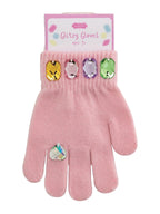 Pink Glitzy Gloves