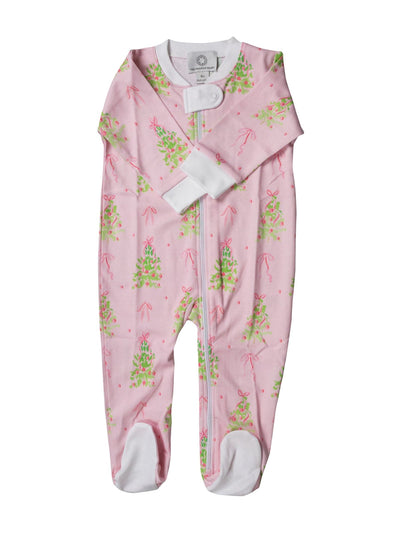 PRE-ORDER Pink Tinsel Zippered Footie
