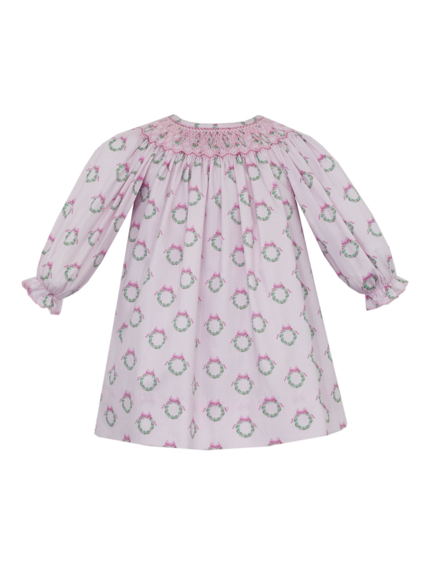 Pink Wreath Bishop L/S