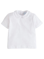 Piped Peter Pan S/S Shirt - White