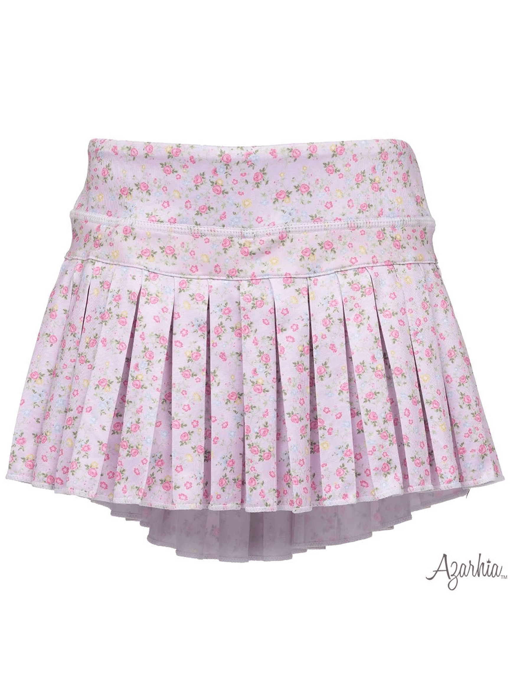 Pretty in Pink Flowers Gathered Skort