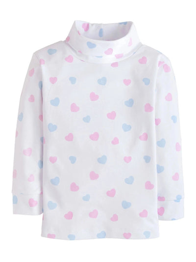 Printed Turtleneck - Hearts