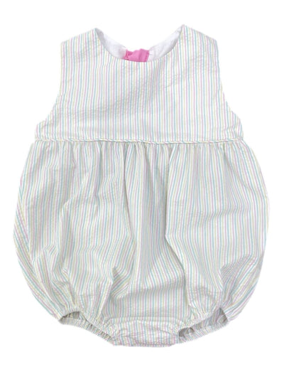 PRE-ORDER Lottie Bubble- Pink Seersucker Stripe