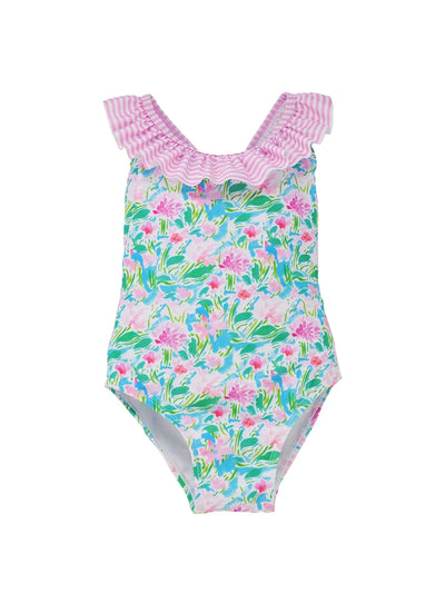 Mindy Crossback Swimsuit - Lotus and Lillies