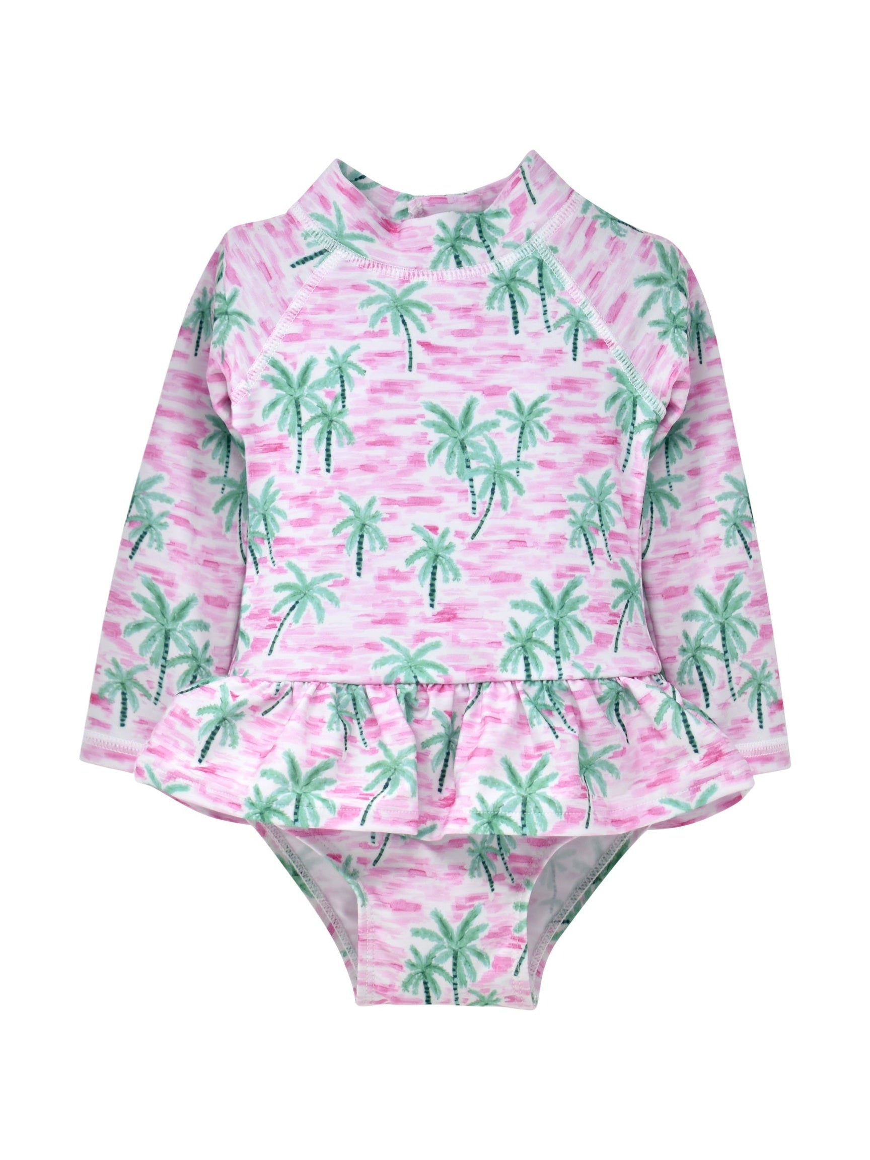 UPF 50+ Alissa Infant Ruffle Rash Guard Swimsuit