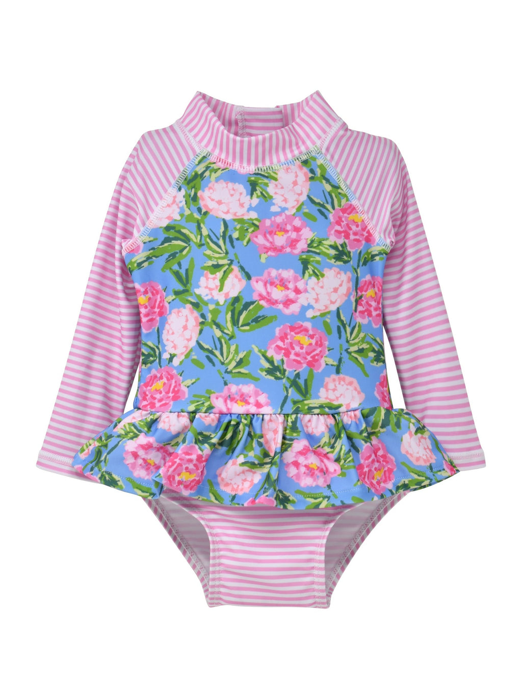 UPF 50+ Alissa Infant Ruffle Rash Guard Swimsuit