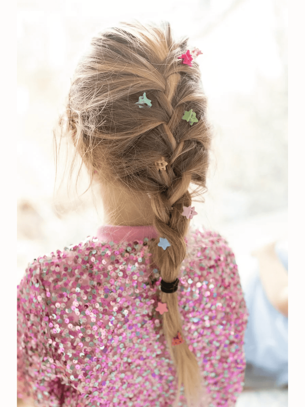 Rainbow Star Mini Hair Clips, 10pcs