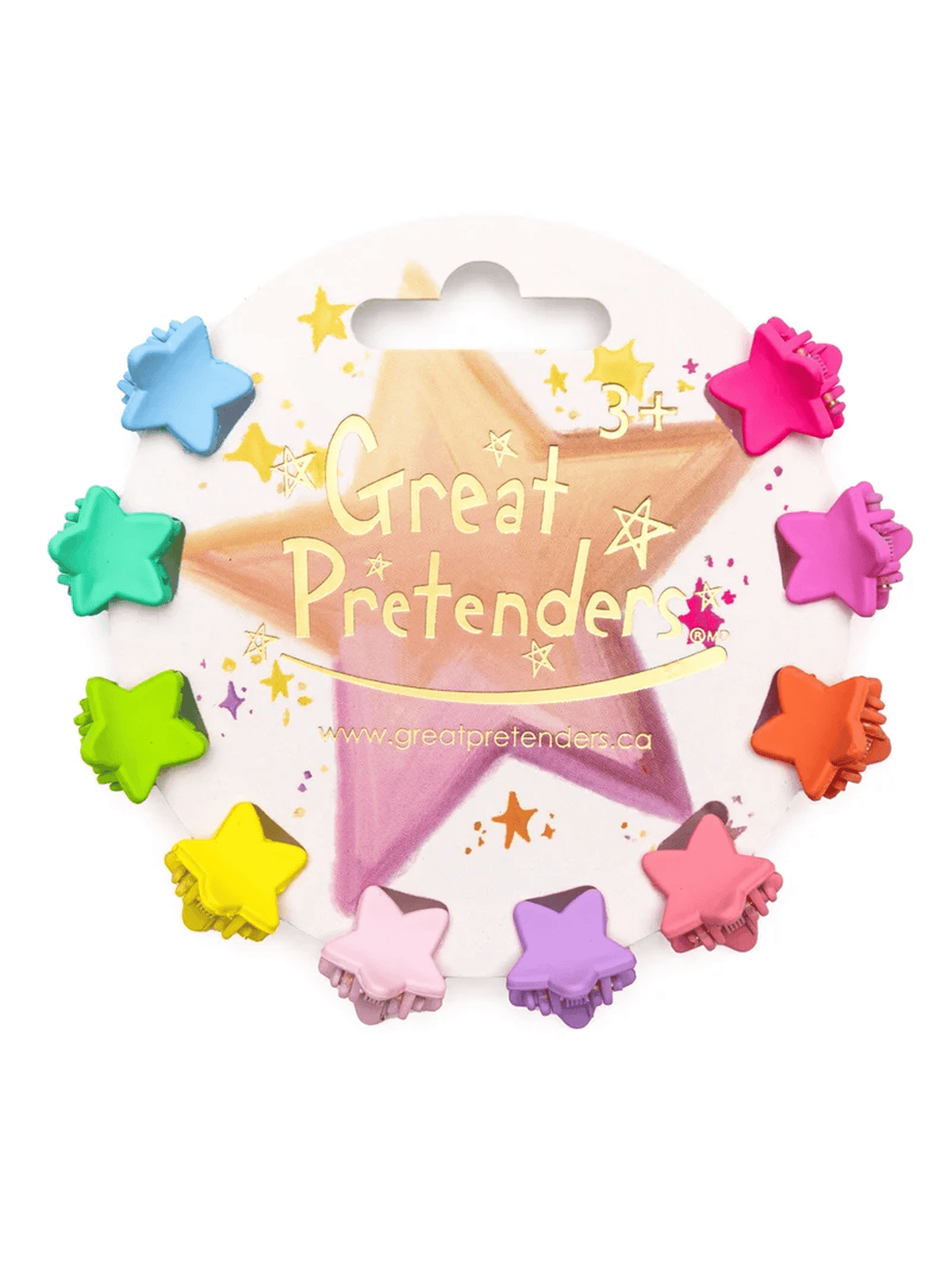 Rainbow Star Mini Hair Clips, 10pcs