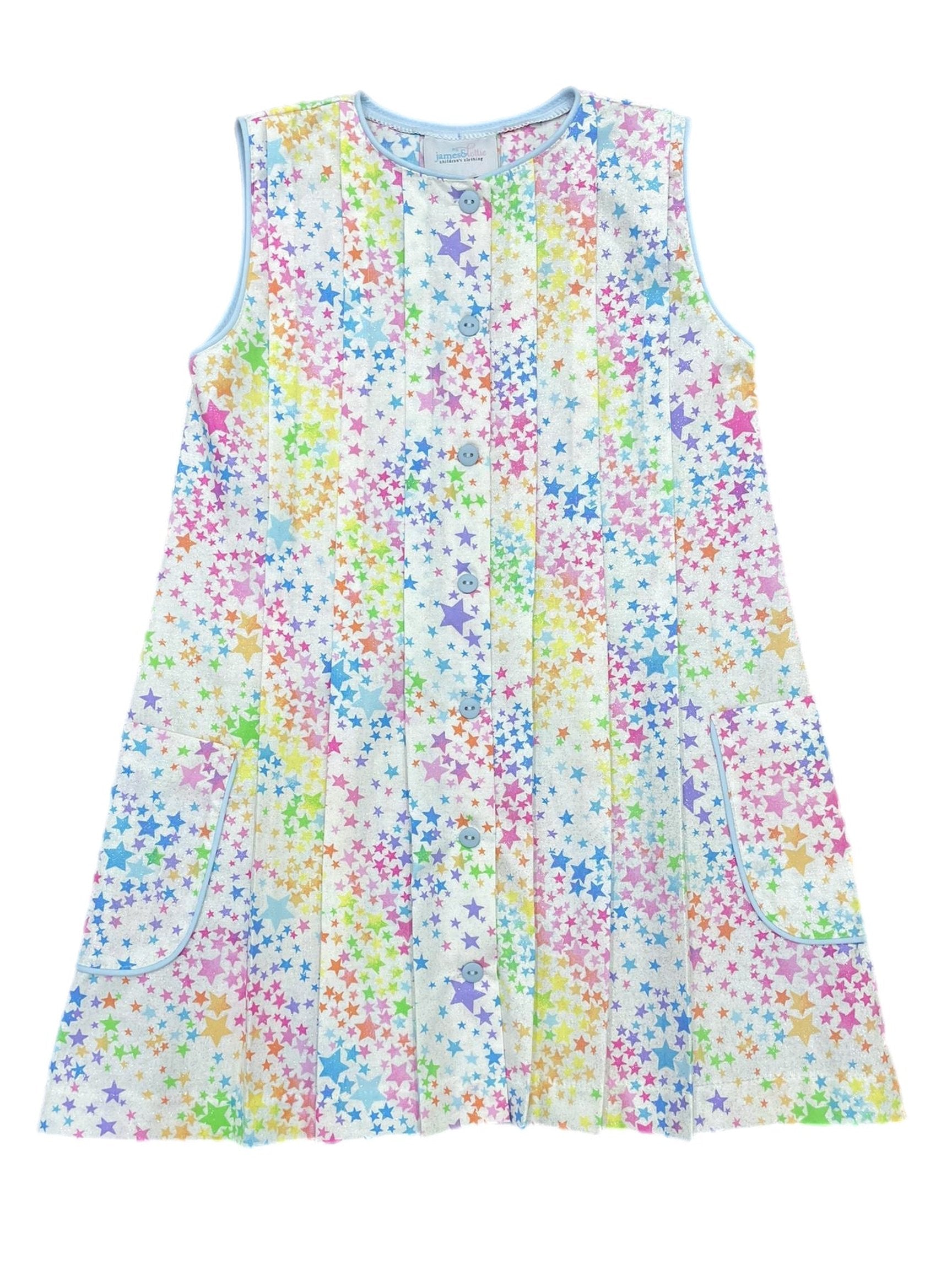 PRE-ORDER Reagan Dress - Rainbow Stars