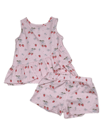 Rosie Ruffle Back Top with Susie Shorts- Summerfield Strawberries