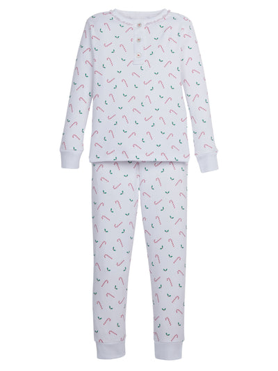 Ruffled Printed Jammies - Candy Cane Lane