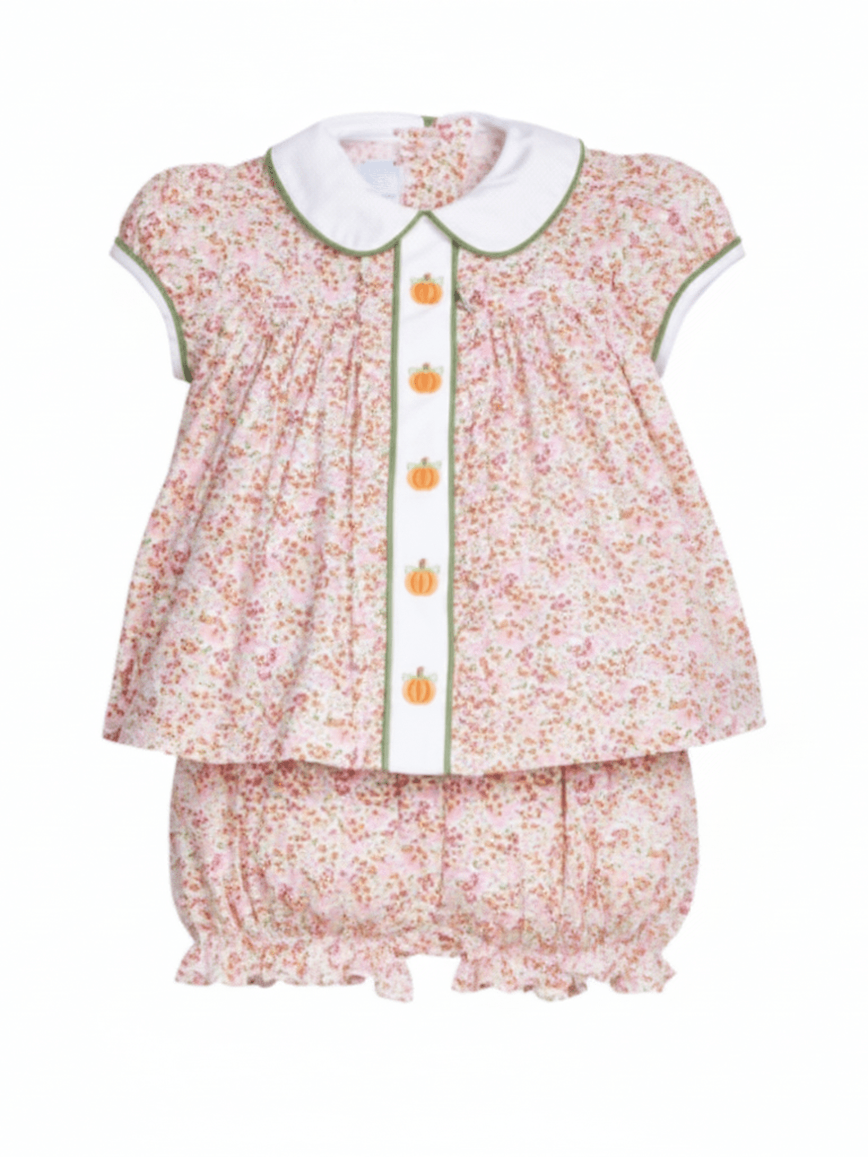 Ruffled Sally Bloomer Set - Pumpkins