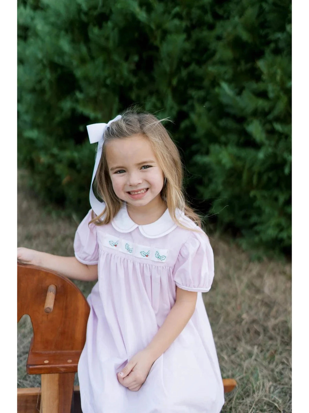 Ruth Ribbon Dress - Baby Pink