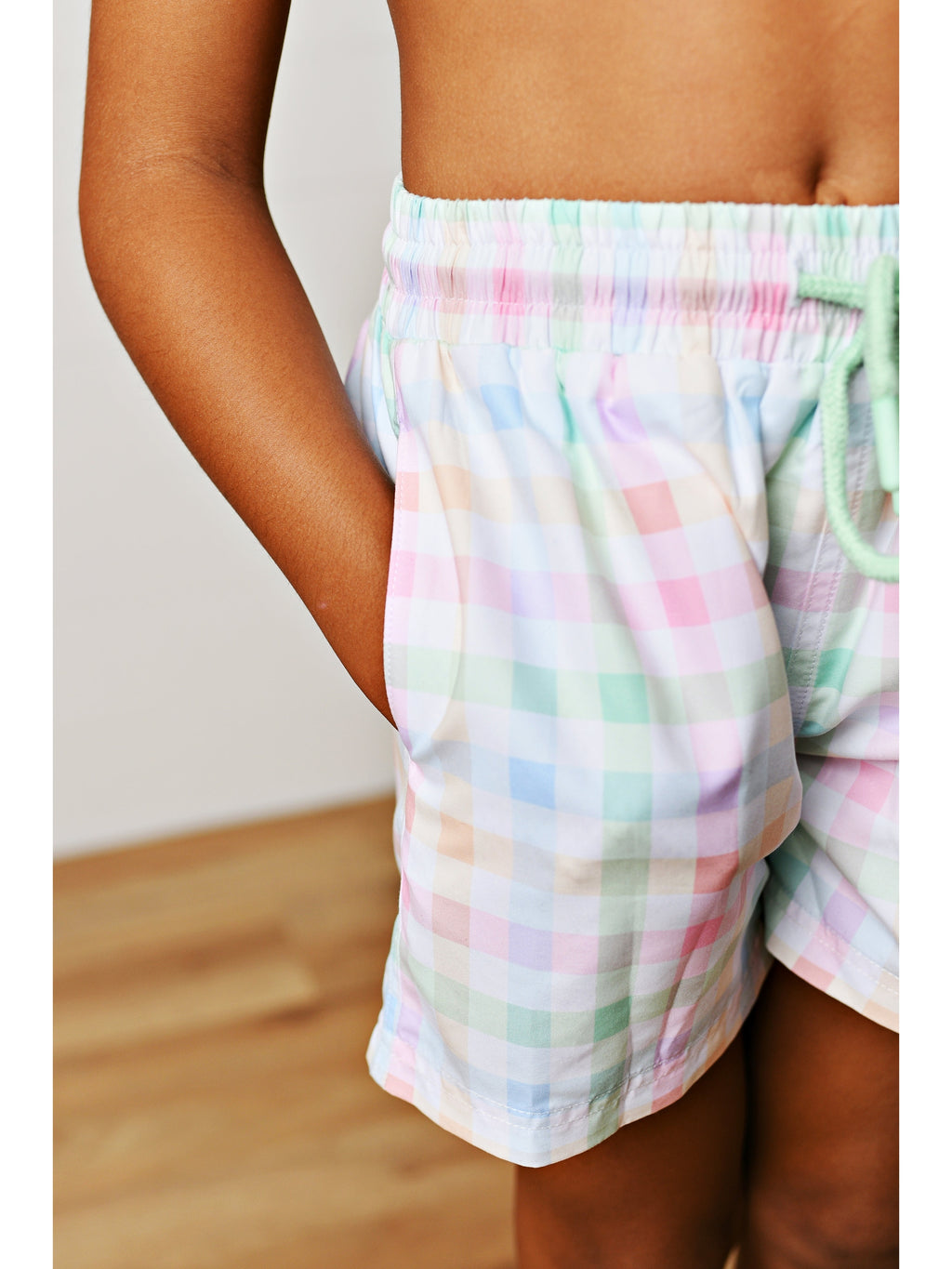 Gingham Swim Trunk
