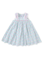 Floral Eyelet Trim Dress