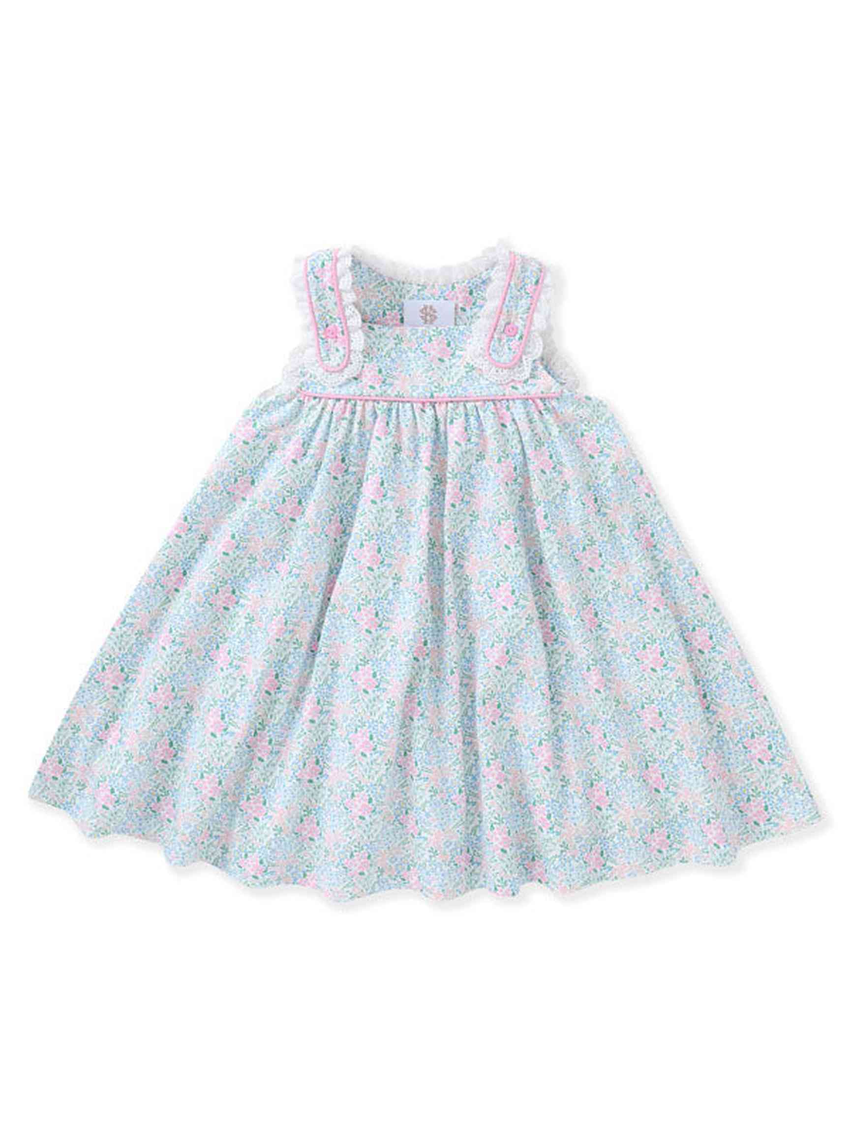 Floral Eyelet Trim Dress