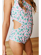 Floral Cutout 1pc Swimsuit