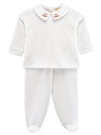 My First Christmas Pima Jacquard Top And Pant Set