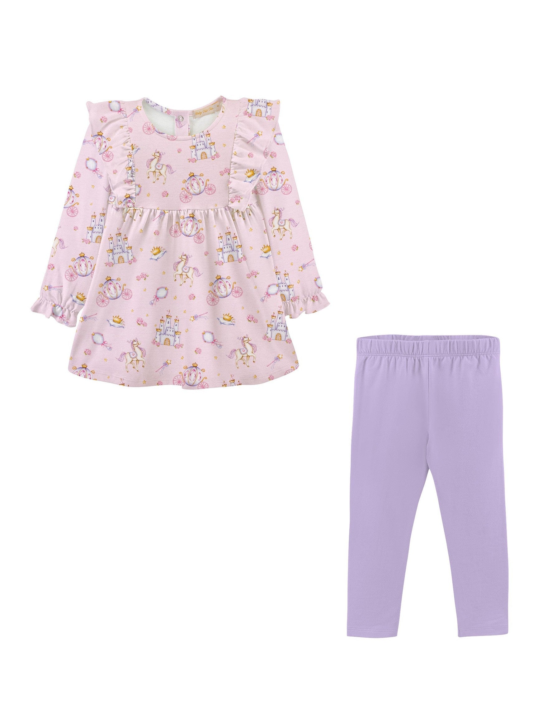 Castle Magic Printed Pima Blouse & Leggings Set