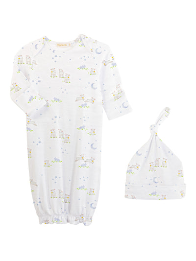 Baby Lambs Gown & Hat Set