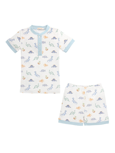 Printed Boy Short Kid Set w/Buttons