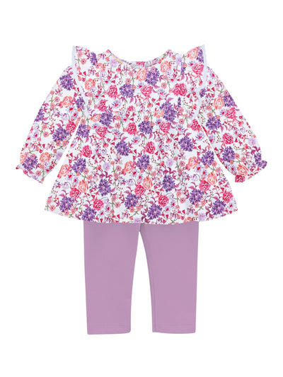 PRE-ORDER Printed Baby Leggings Set - Lilac Dream