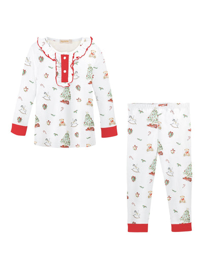 PRE-ORDER Printed Ruffled Kid Set - Christmas Tree