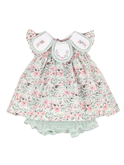 Sweet Sip & See Petal Float Printed Dress - Posh Tots Children's Boutique
