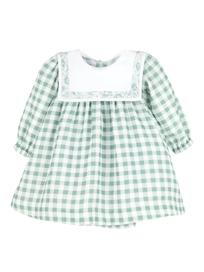 PRE-ORDER Cuddle Cotton Green Check Dress