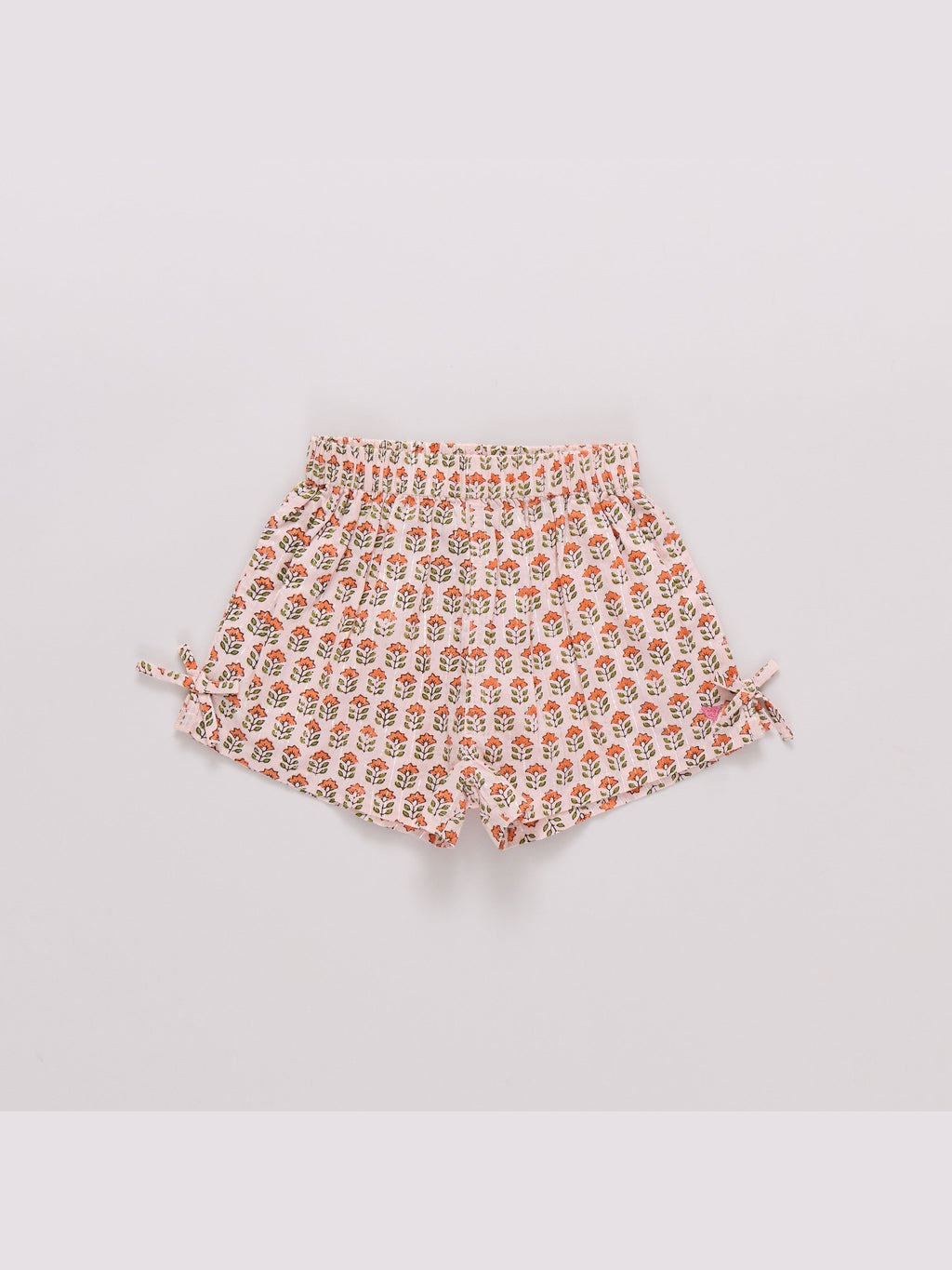 Jules Short - Pink Prairie Block Print