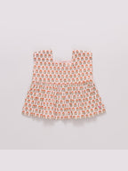 Kamari Top - Pink Prairie Block Print