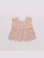 Kamari Top - Pink Prairie Block Print