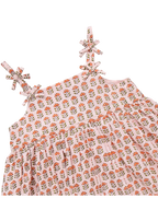Tia Dress - Pink Prairie Block Print