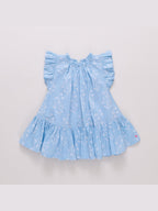 Harper Dress - Blue Dewdrop Block Print
