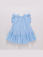 Harper Dress - Blue Dewdrop Block Print
