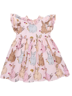Jennifer Double Ruffle Dress - Vintage Bunnies - Posh Tots Children's Boutique