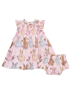 Stevie Dress Set - Vintage Bunnies - Posh Tots Children's Boutique