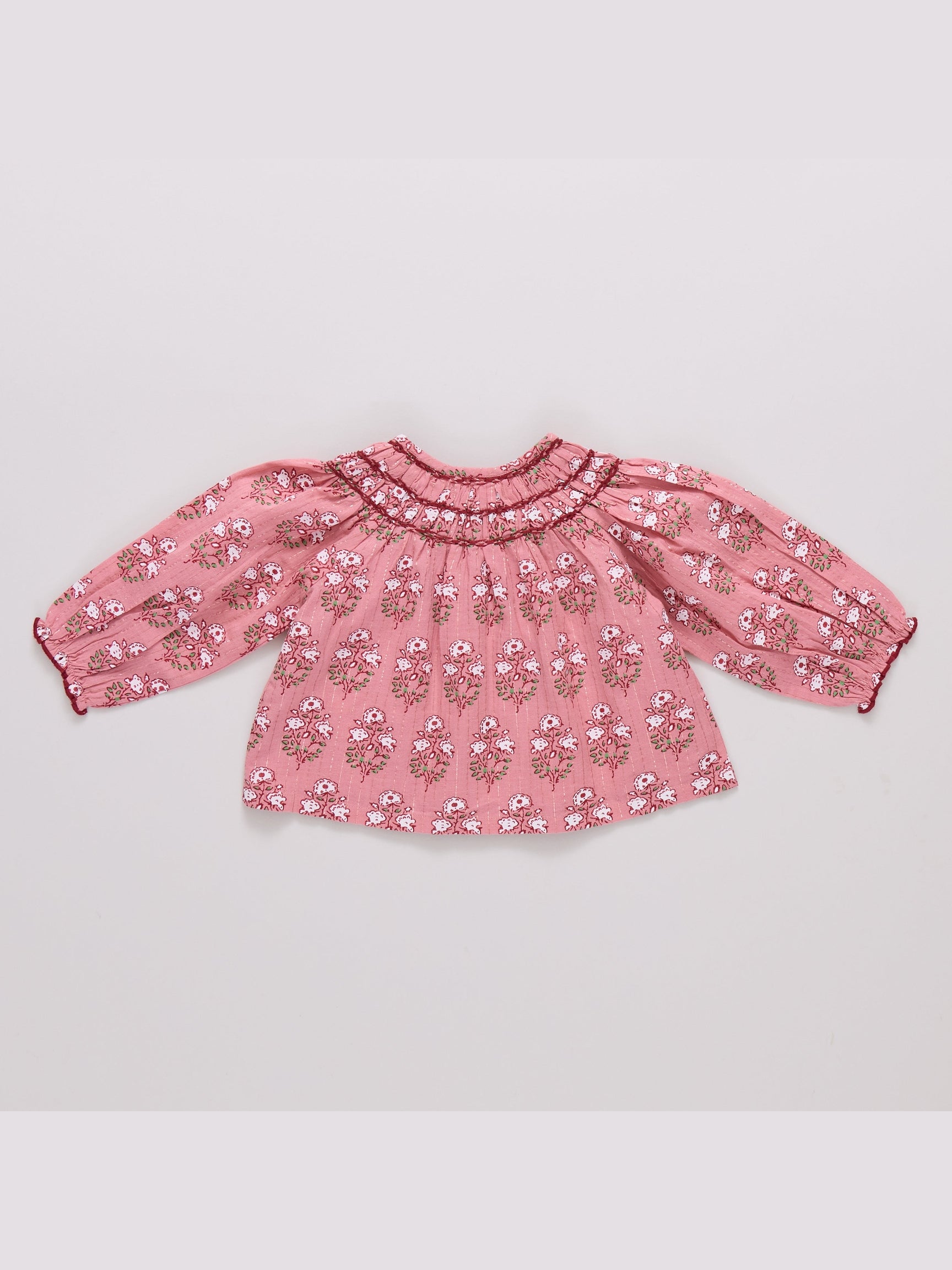 Ava Top - Pink Strawflower