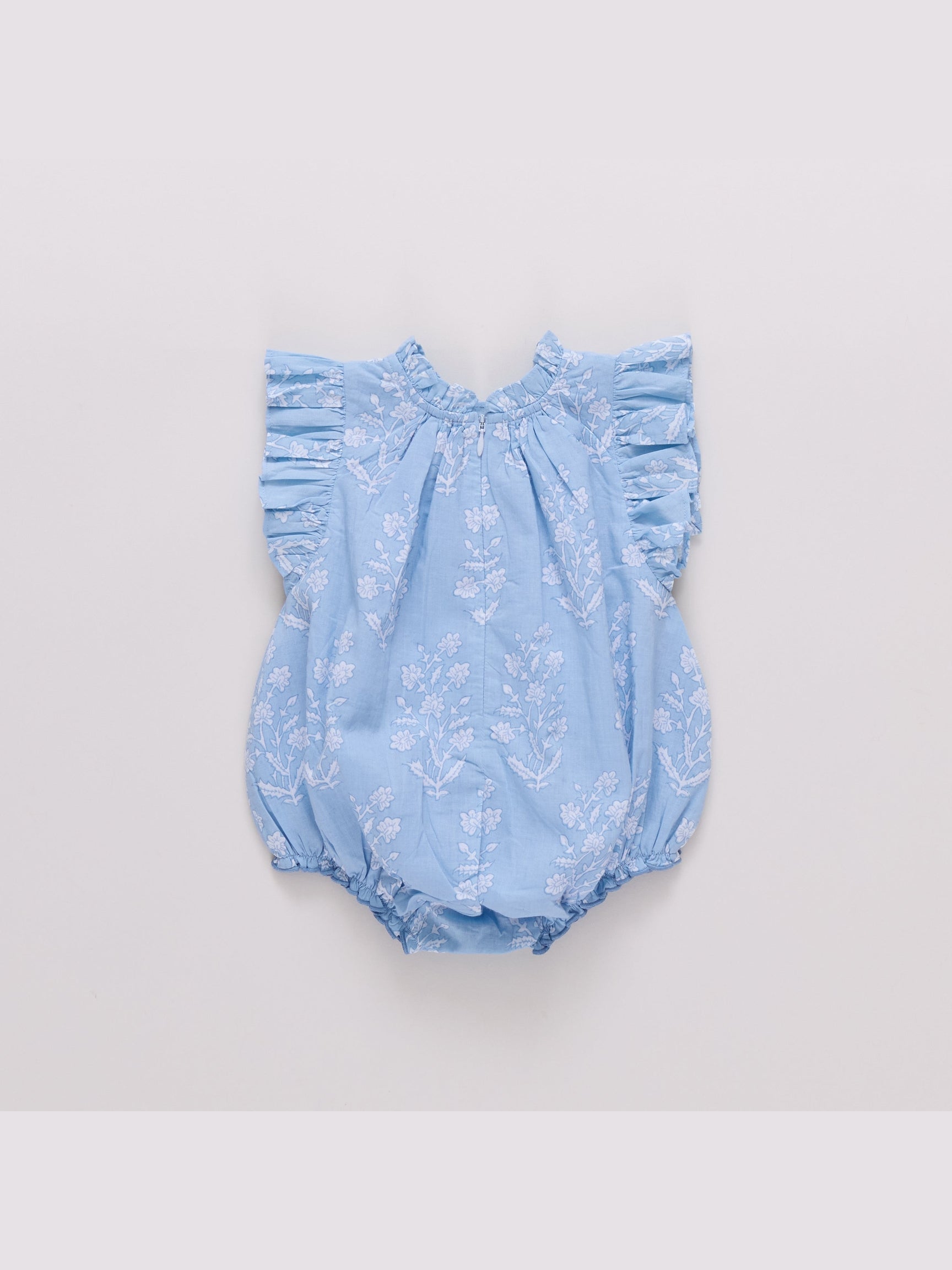 Harper Bubble - Blue Dewdrop Block Print