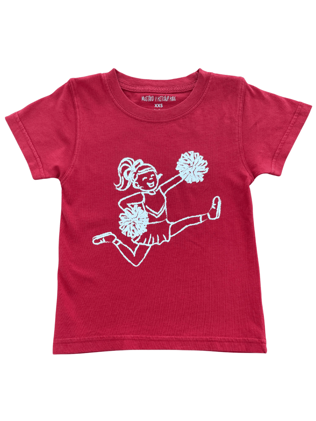 Crimson/Whte Cheerleader SS T-Shirt